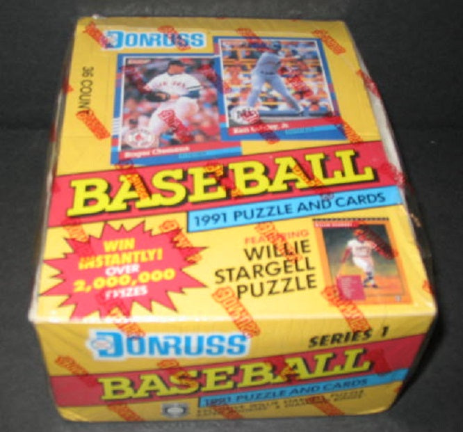 1991 Donruss Baseball Series 1 Wax Box