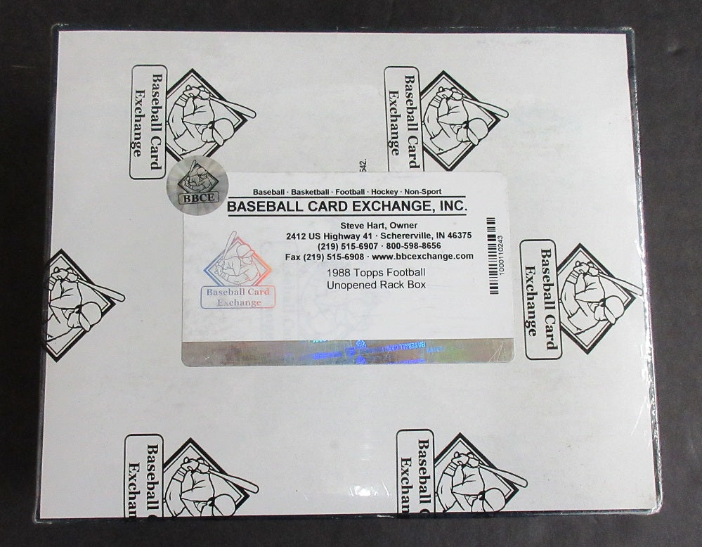 1988 Topps Football Unopened Rack Box (BBCE) (Non X-Out)