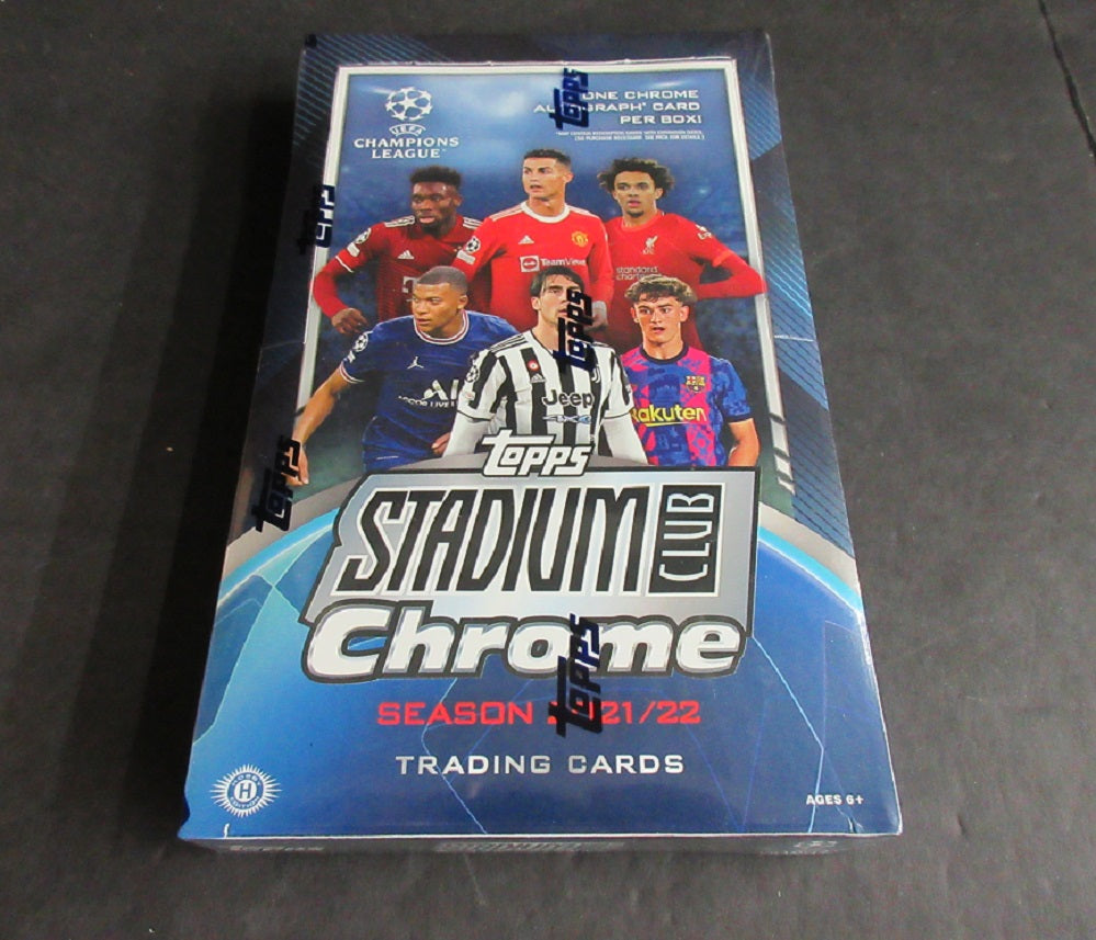 2021/22 Topps Stadium Club Chrome UEFA Soccer Box (Hobby) (18/6)