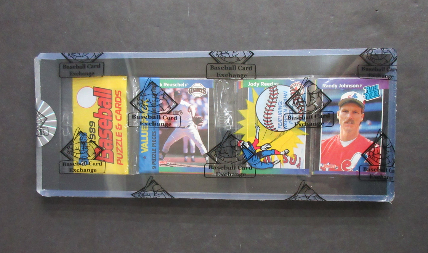 1989 Donruss Baseball Unopened Rack Pack (BBCE) (Randy Johnson Top)