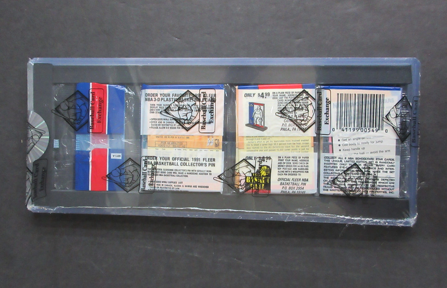 1991/92 Fleer Basketball Unopened Series 1 Rack Pack (BBCE) (Jordan 211 Back)