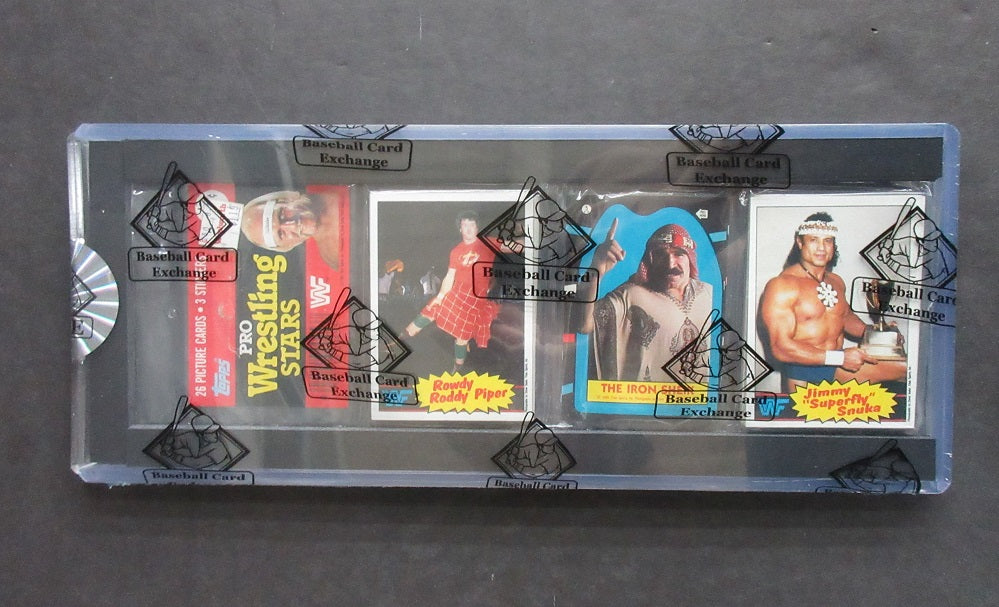 1985 Topps WWF Pro Wrestling Stars Unopened Rack Pack (BBCE) (Hogan #16 Back)
