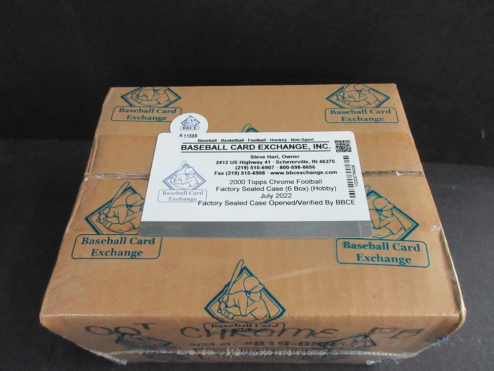 2000 Topps Chrome Football Case (Hobby) (6 Box) (#819-00H) (BBCE) (A11588)