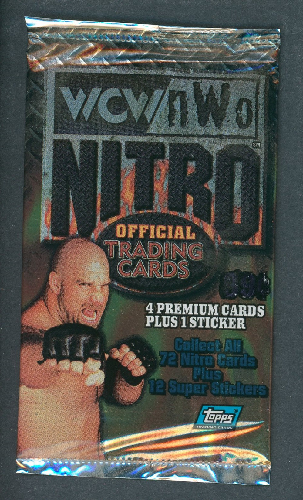 1999 Topps WCW NWO Nitro Wrestling Unopened Pack (Retail) (4)