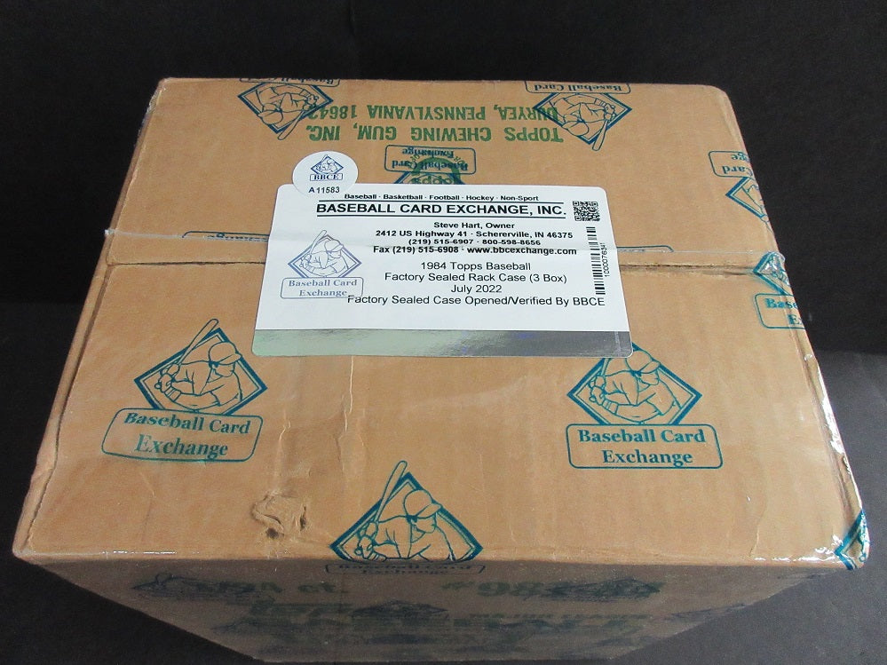1984 Topps Baseball Unopened Rack Case (3 Box) (BBCE) (A11583)