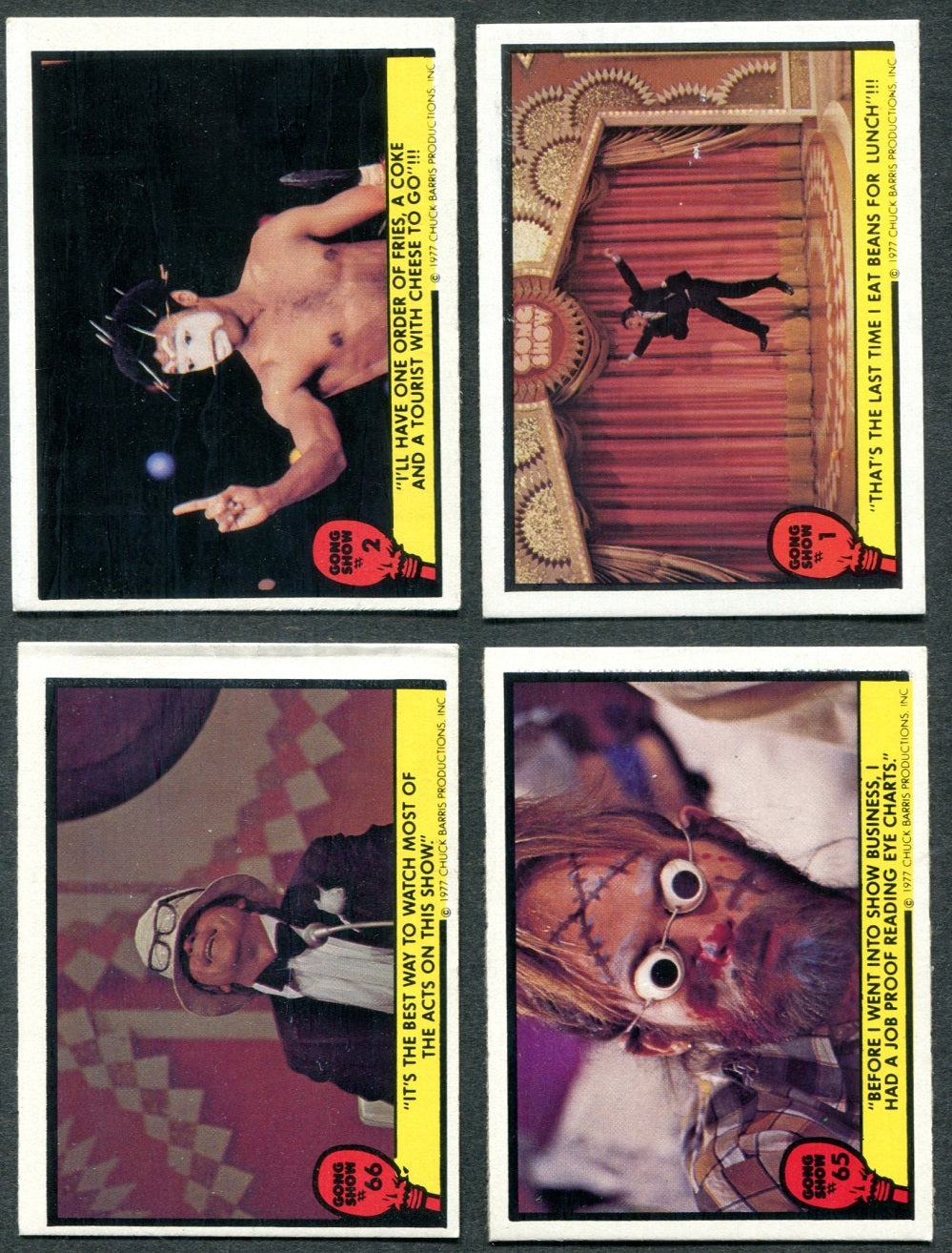 1977 Fleer Gong Show Complete Set (66) NM