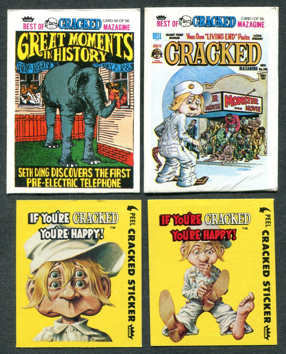 1978 Fleer Cracked Complete Set (w/ stickers) (56/9) EX/MT NM