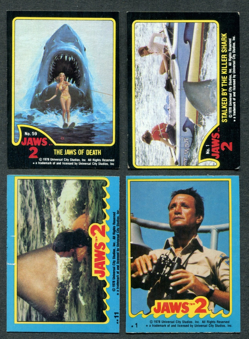 1978 Topps Jaws 2 Complete Set (w/ stickers) (59/11) NM