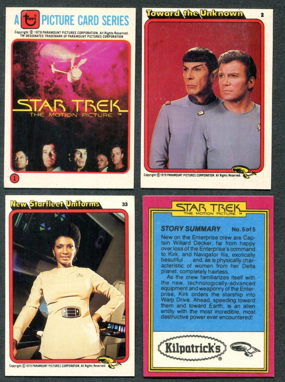 1979 Topps Star Trek Complete Set (33) (Kilpatrick's Bread) NM/MT