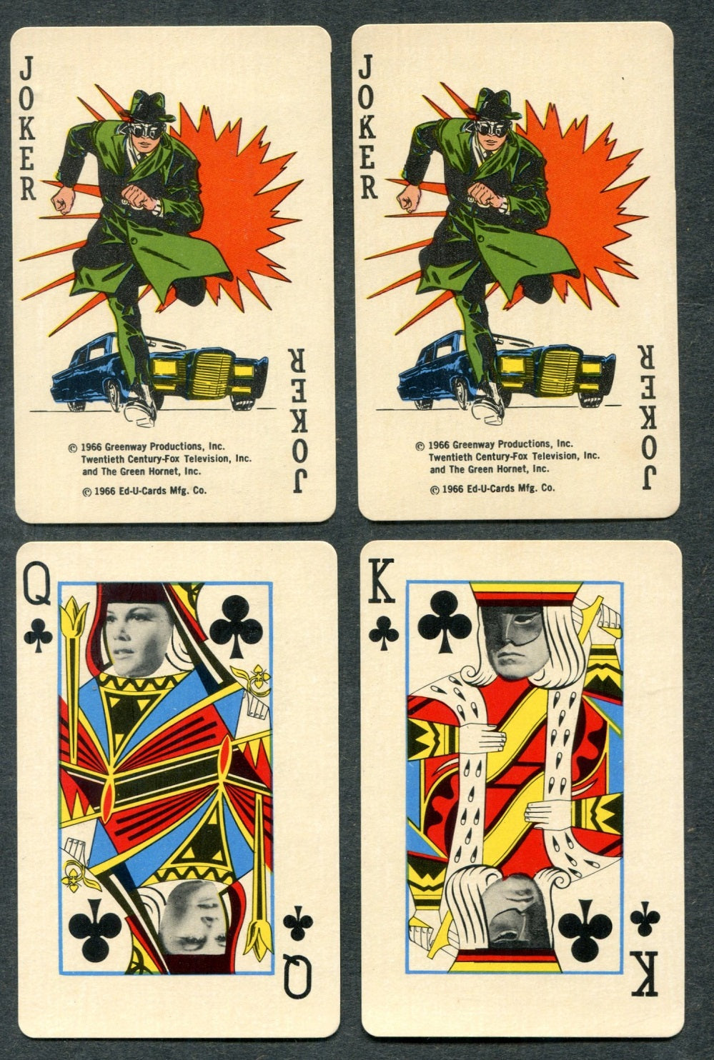1966 Ed-U-Cards Green Hornet Playing Cards Complete Set (54) (w/ box) EX/MT NM+