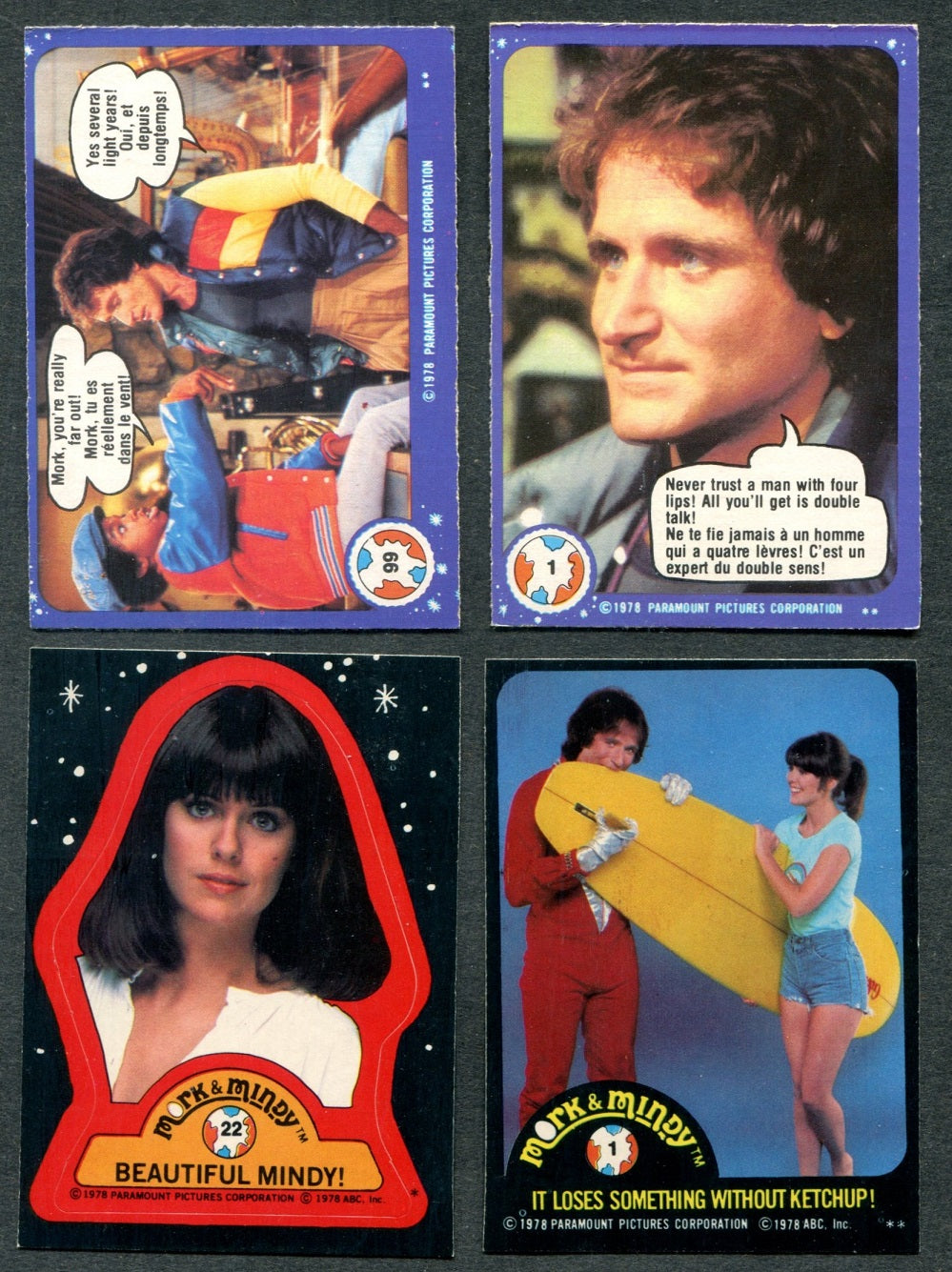1978 OPC O-Pee-Chee Mork & Mindy Complete Set (w/ stickers) (99/22) NM NM+