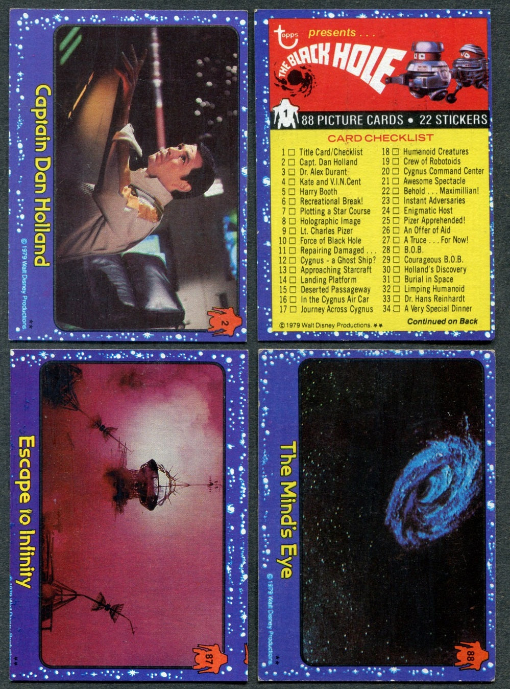 1979 Topps The Black Hole Complete Set (88) EX/MT NM