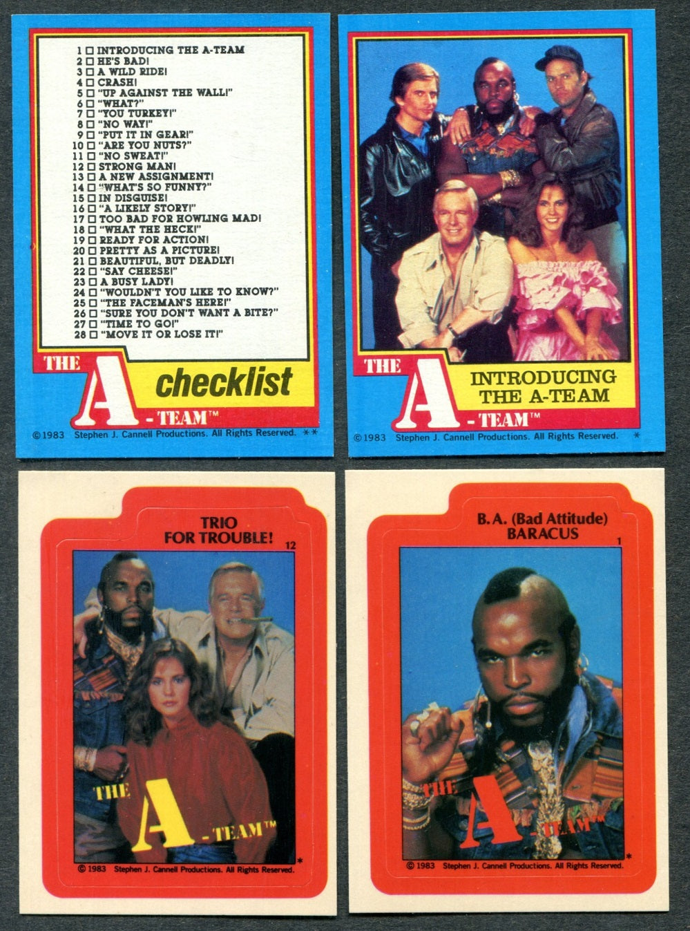 1983 Topps A-Team Complete Set (w/ stickers) (66/12) NM NM/MT