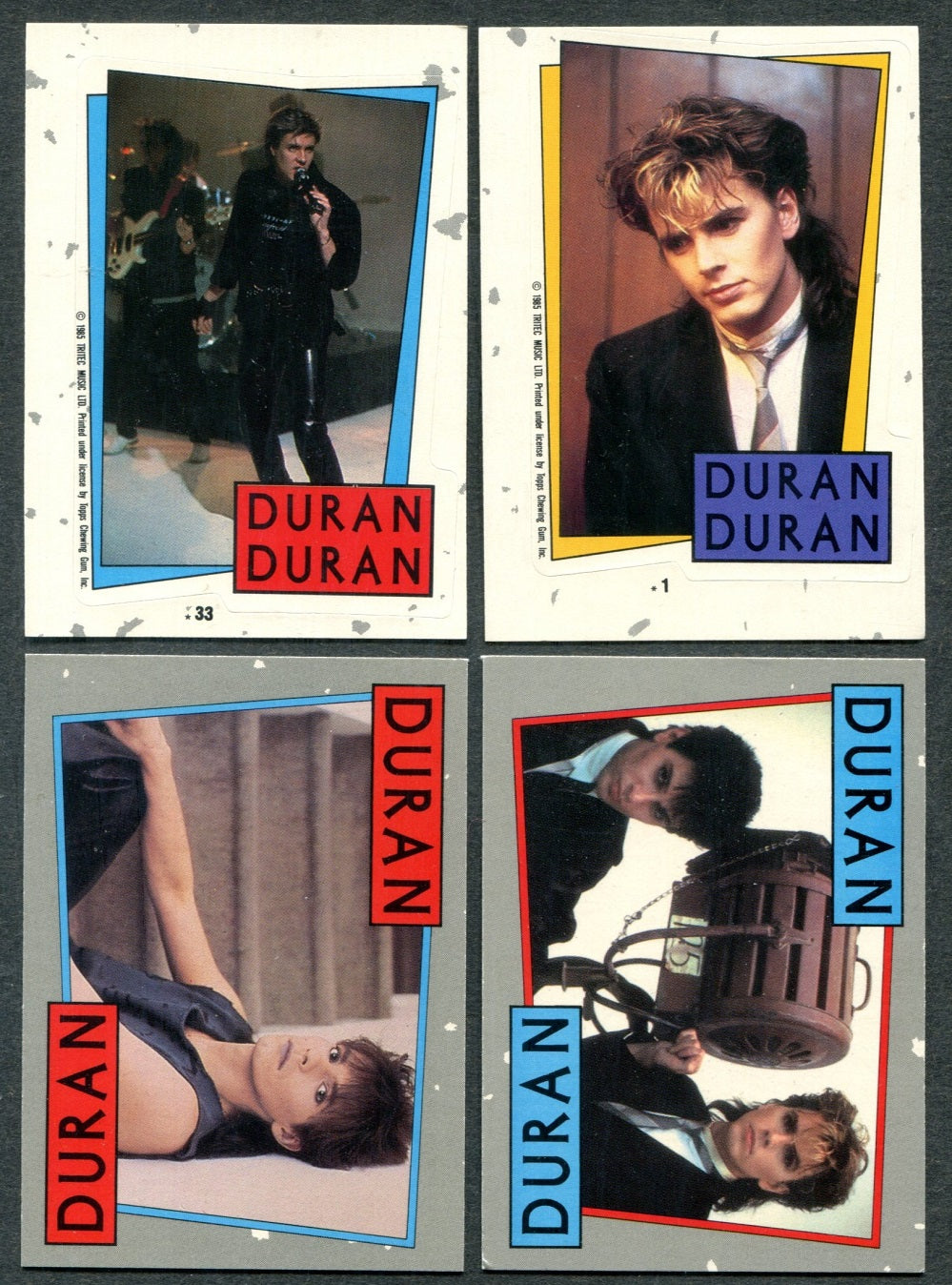 1985 Topps Duran Duran Complete Set (w/ stickers) (33/33) NM NM/MT