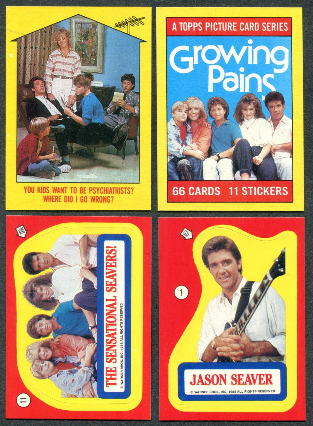 1988 Topps Growing Pains Complete Set (w/ stickers) (66/11) NM NM/MT