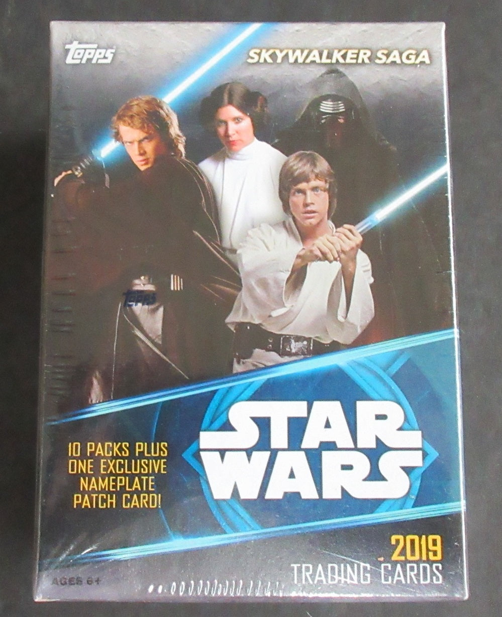 2019 Topps Star Wars: Skywalker Saga Blaster Box (10/6 plus Nameplate Patch Card)