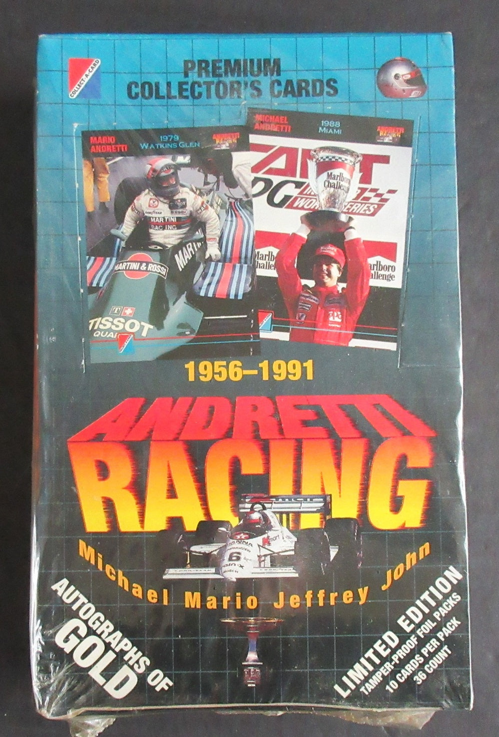 1992 Collect-A-Card Andretti Family Racing Box (36/10)