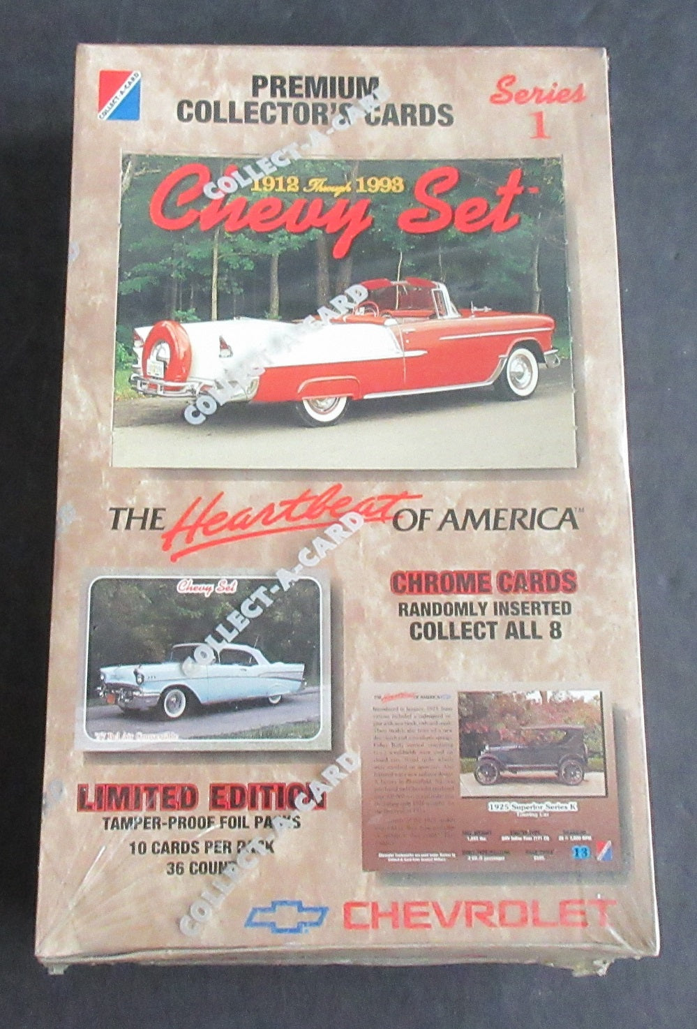 1992 Collect-A-Card Chevy Set The Heartbeat Of America Box (36/10)