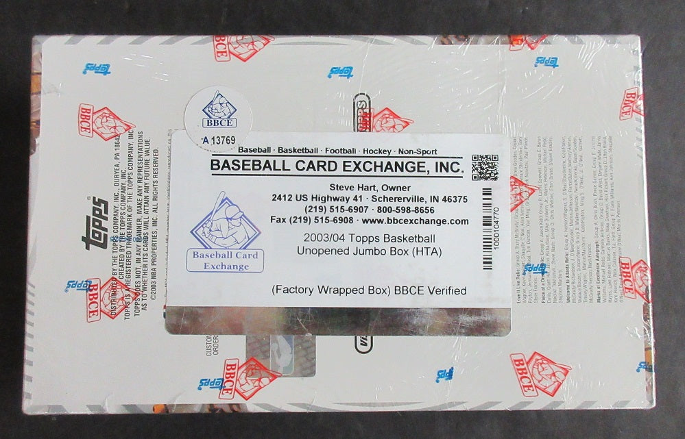 2003/04 Topps Basketball Jumbo Box (HTA) (BBCE)