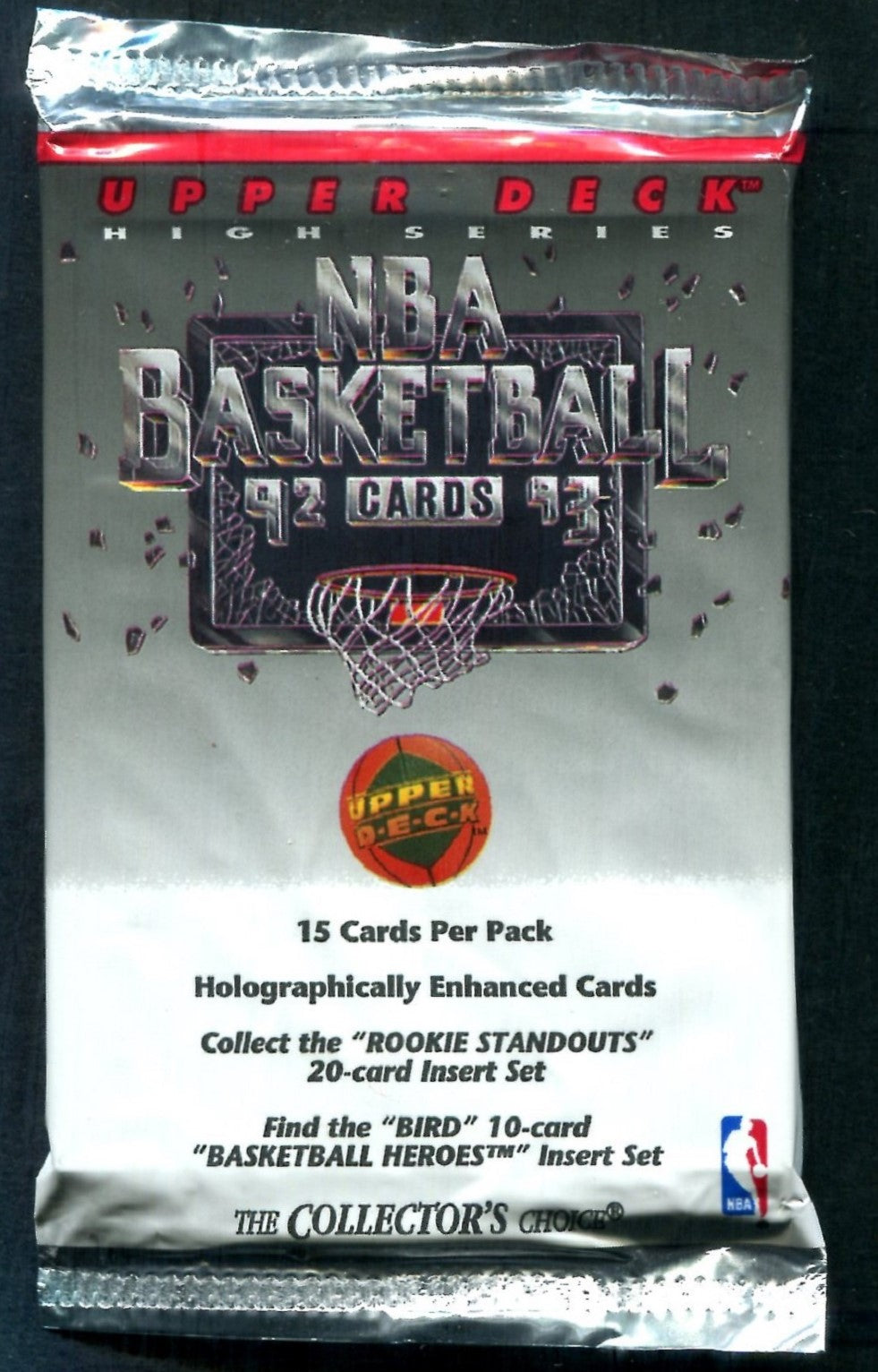 1992/93 Upper Deck Basketball Unopened High Series Pack (Retail) (15)