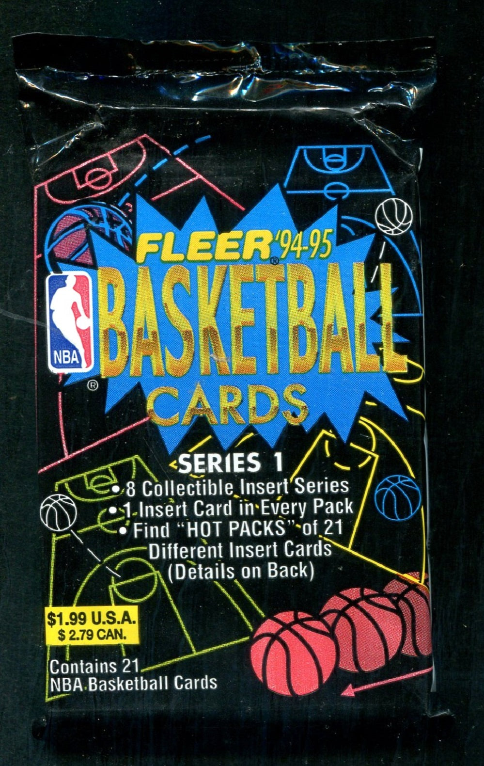 1994/95 Fleer Basketball Unopened Series 1 Jumbo Pack (Pre-Priced) (21)