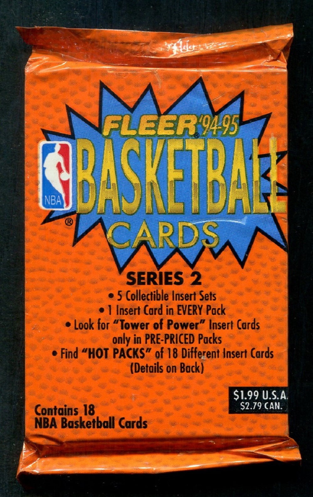 1994/95 Fleer Basketball Unopened Series 2 Jumbo Pack (Pre-Priced) (18)