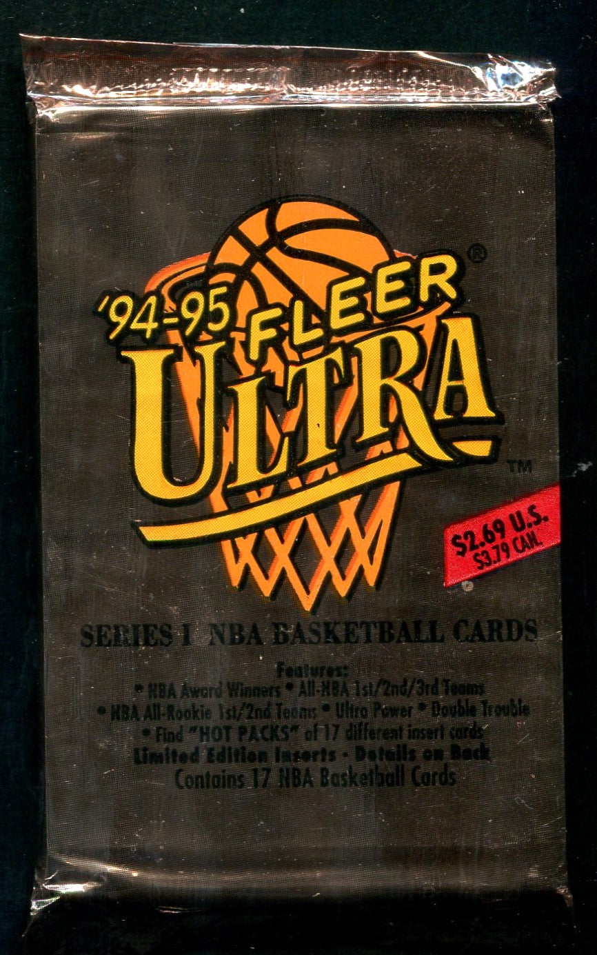 1994/95 Fleer Ultra Basketball Unopened Series 1 Pack (Retail) (Pre-Priced) (17)