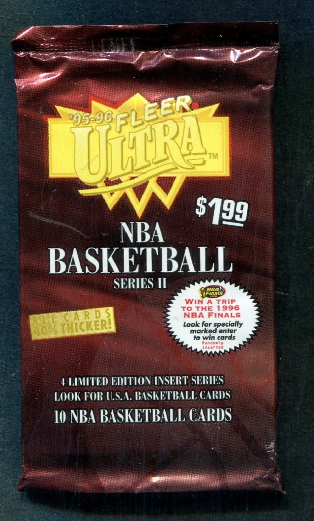 1995/96 Fleer Ultra Basketball Unopened Series 2 Pack (Retail) (Pre-priced) (10)