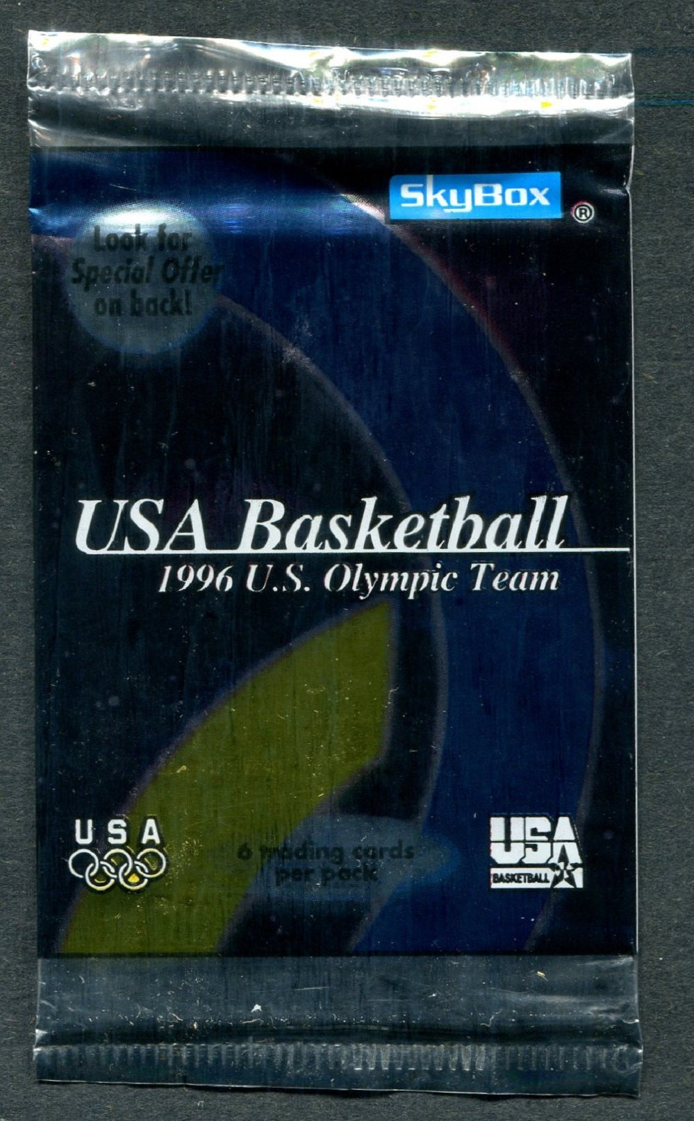 1996 Skybox USA Basketball Olympic Team Unopened Pack (6)