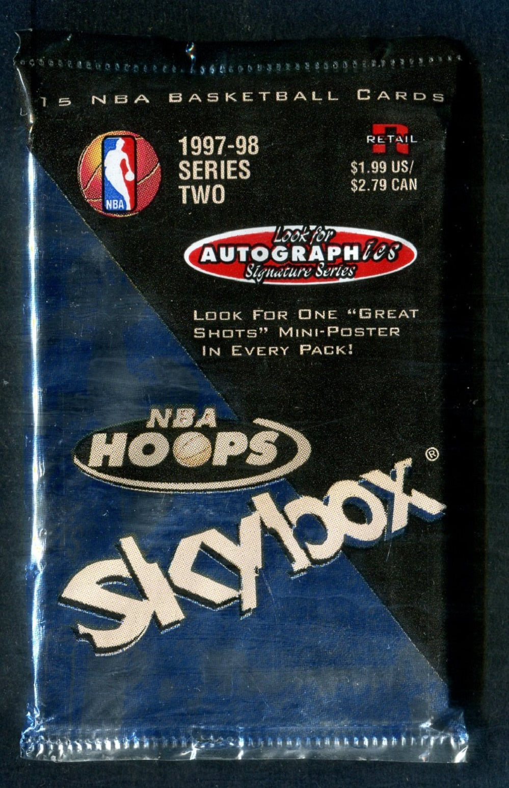 1997/98 Skybox NBA Hoops Basketball Unopened Series 2 Jumbo Pack (Retail) (15)