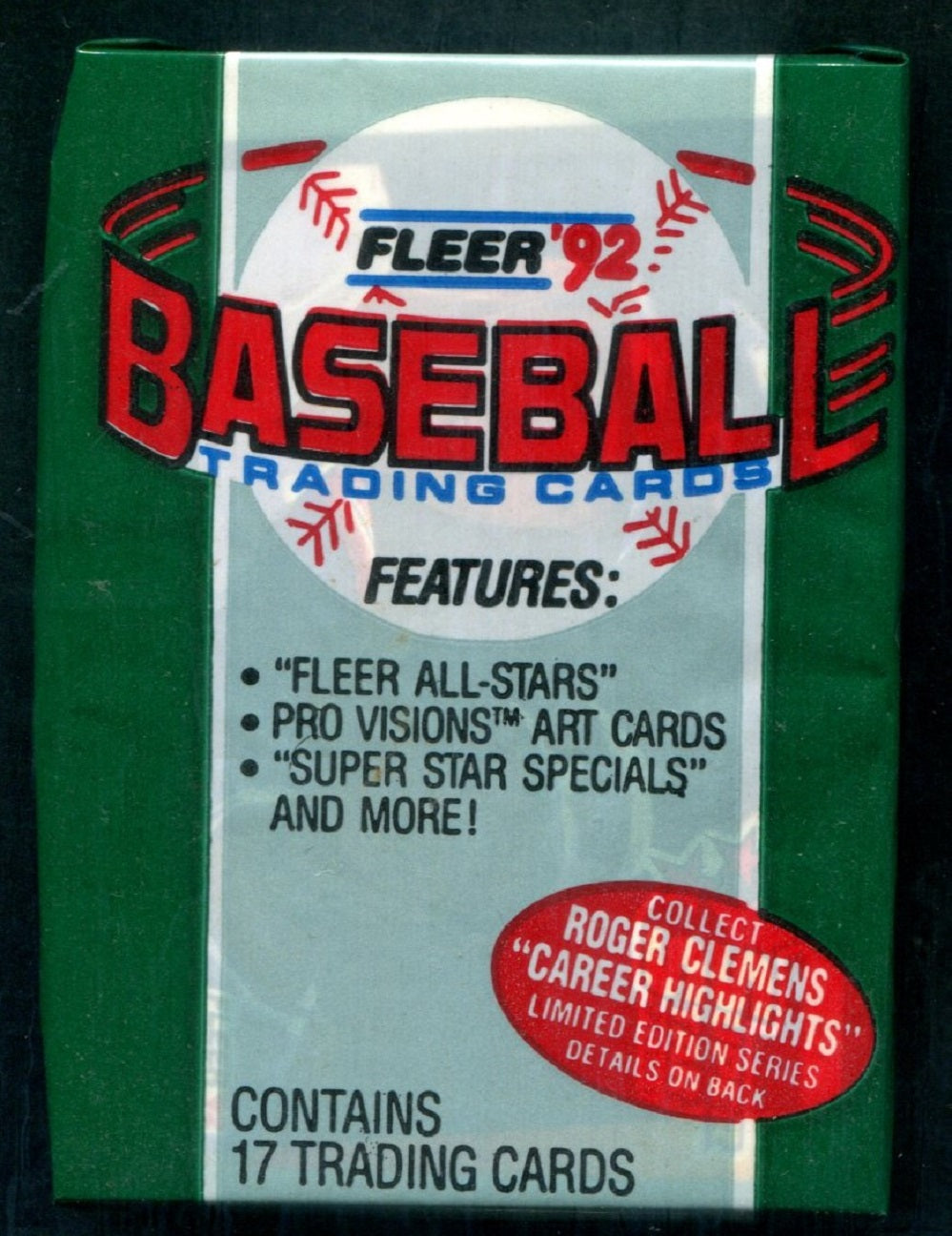 1992 Fleer Baseball Unopened Pack (17)