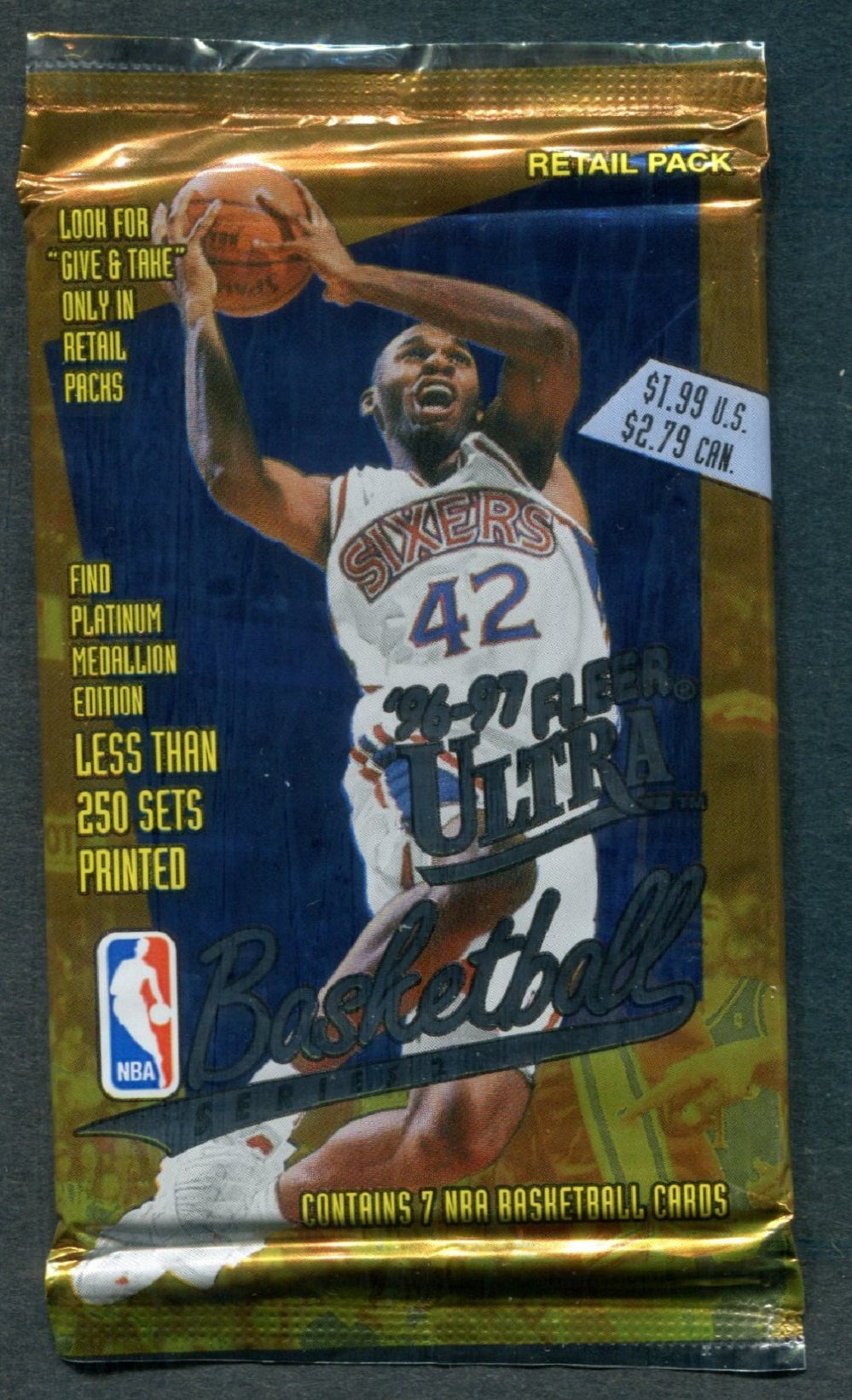 1996/97 Fleer Ultra Basketball Series 2 Unopened Pack (Retail) (Pre-Priced) (7)