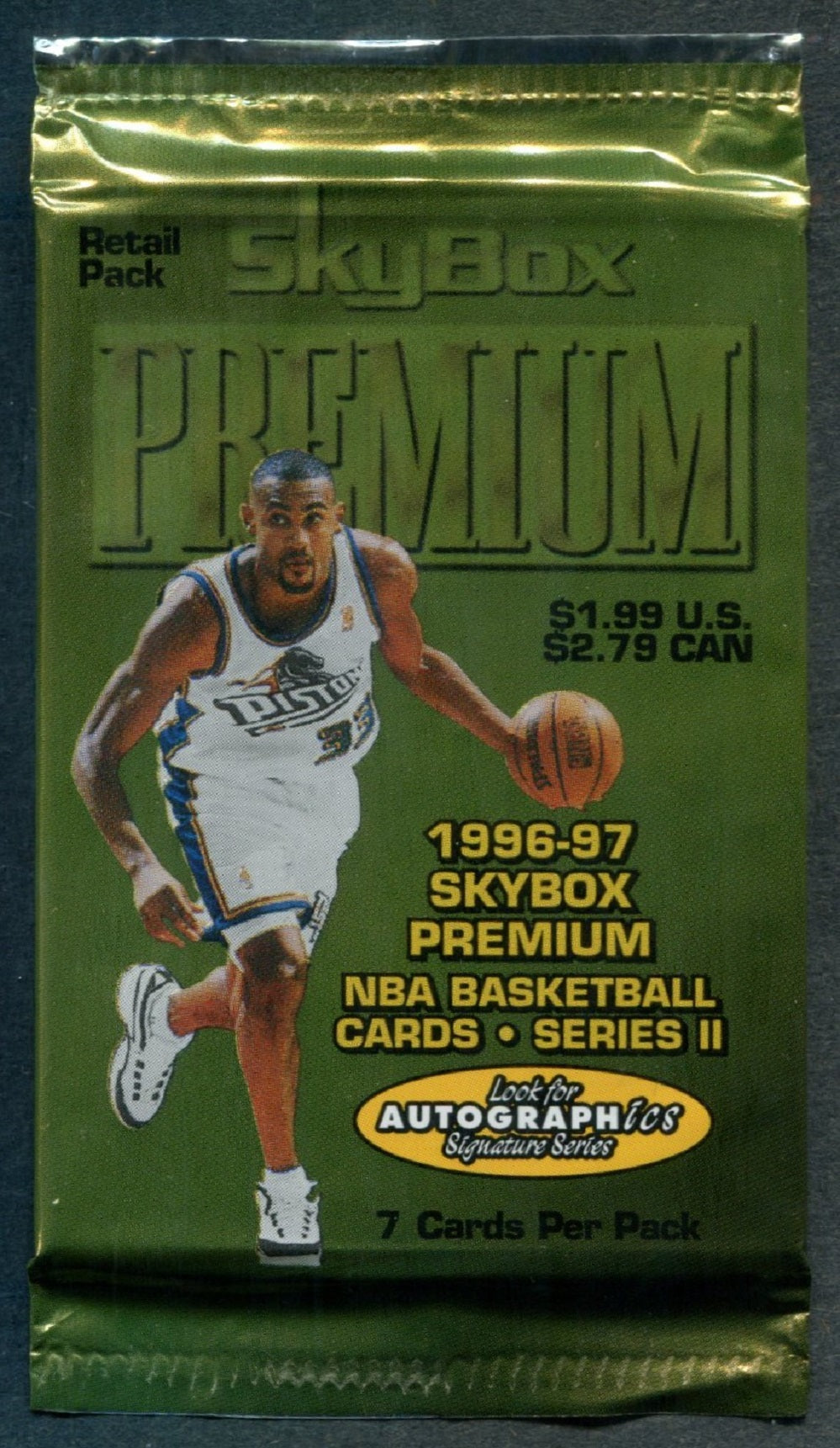 1996/97 Skybox Premium Basketball Series 2 Unopened Pack (Retail) (Pre-Priced) (7)