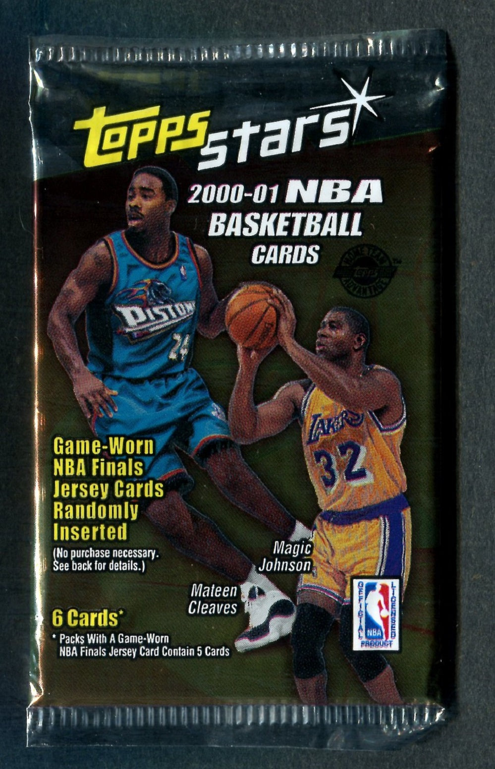 2000/01 Topps Stars Basketball Unopened Pack (HTA) (6) (PS)