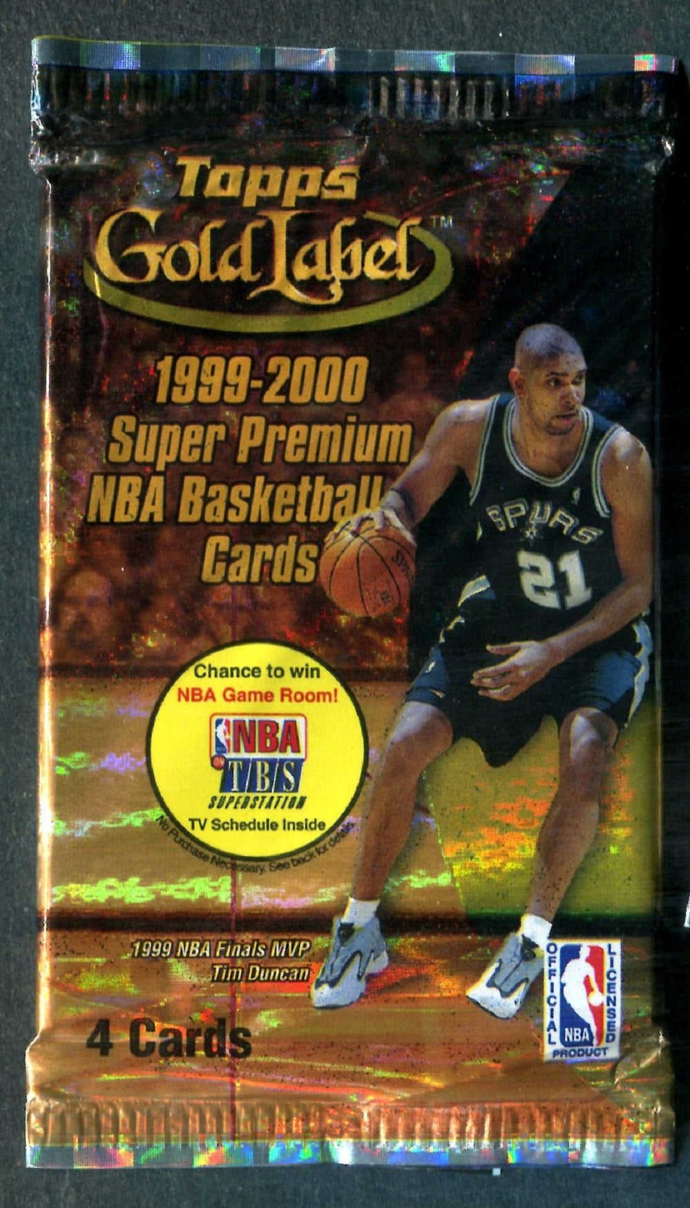 1999/00 Topps Gold Label Basketball Unopened Pack (4)