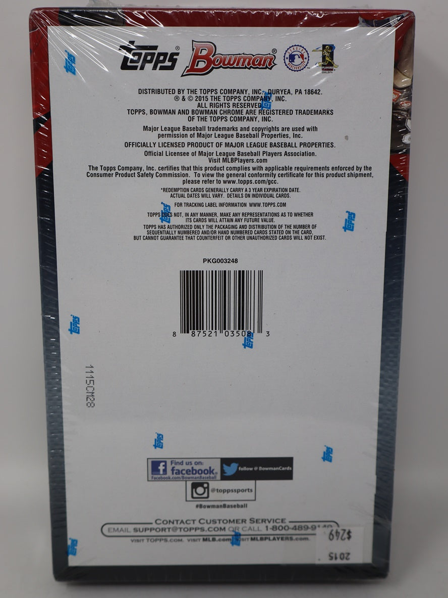 2015 Bowman Baseball Jumbo Box (Hobby) (12/32)
