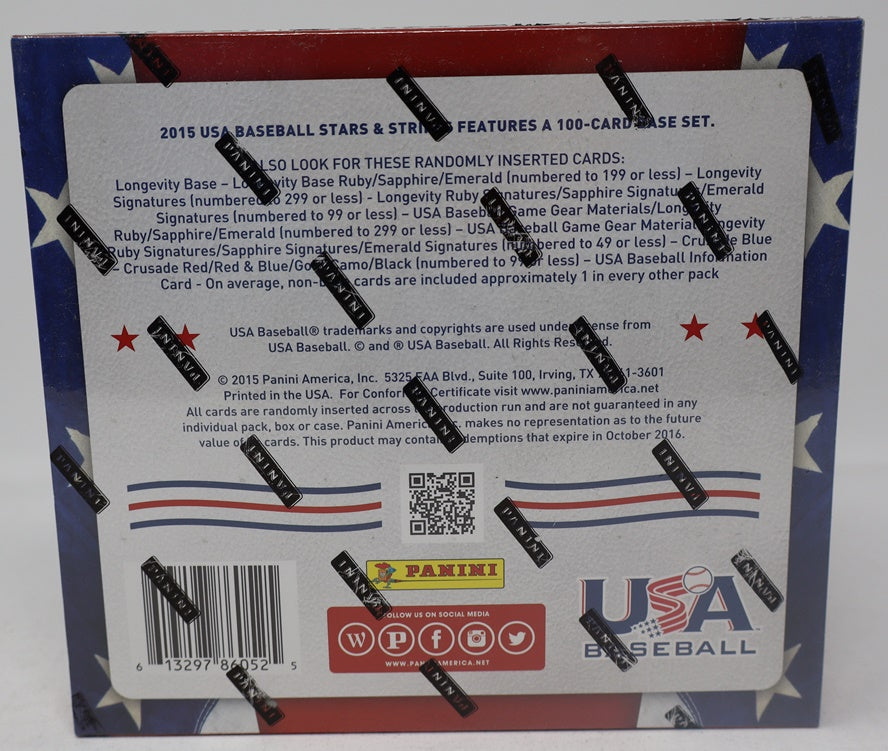 2015 Panini USA Stars & Stripes Longevity Baseball Box (Hobby)