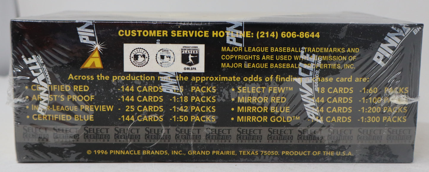 1996 Pinnacle Select Certified Baseball Box (Hobby) (20/6)
