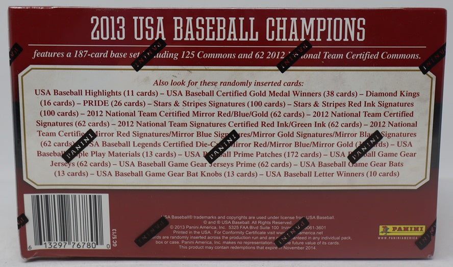 2013 Panini USA Baseball Champions Box (24/8)