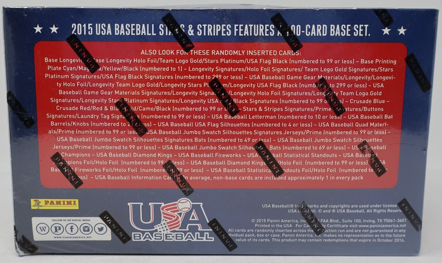 2015 Panini USA Stars & Stripes Baseball Box (Hobby)
