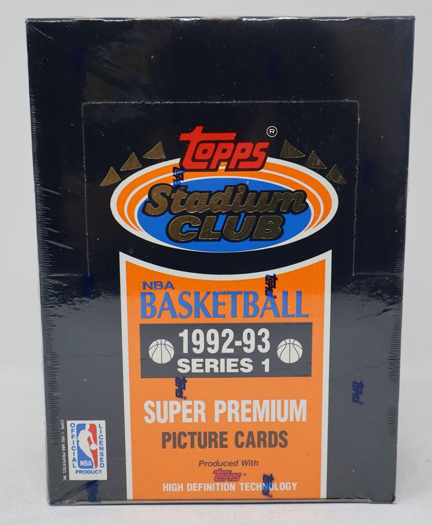 1992/93 Topps Stadium Club Basketball Series 1 Box (36/15)