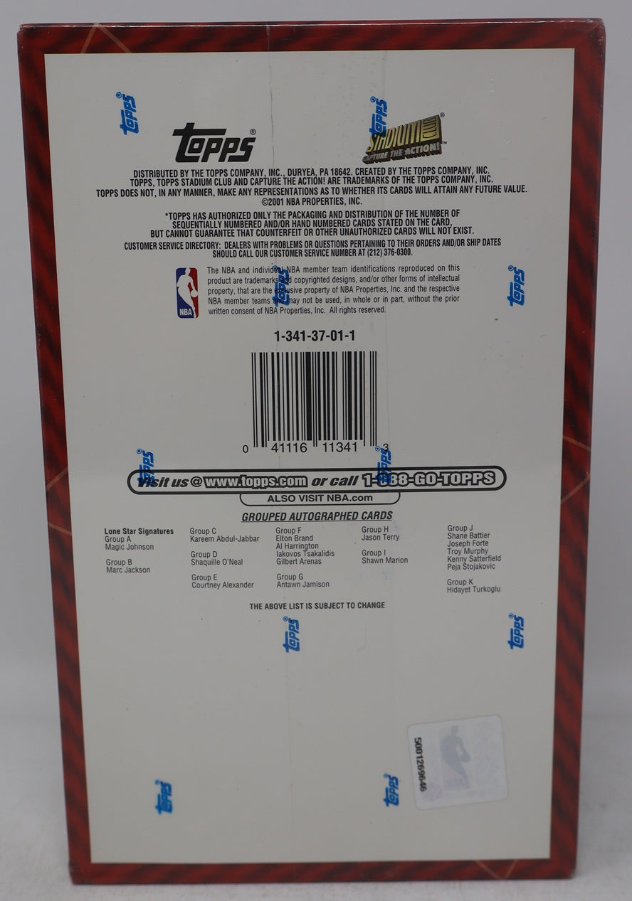 2001/02 Topps Stadium Club Basketball Box (Relic Edition) (Hobby) (24/6)