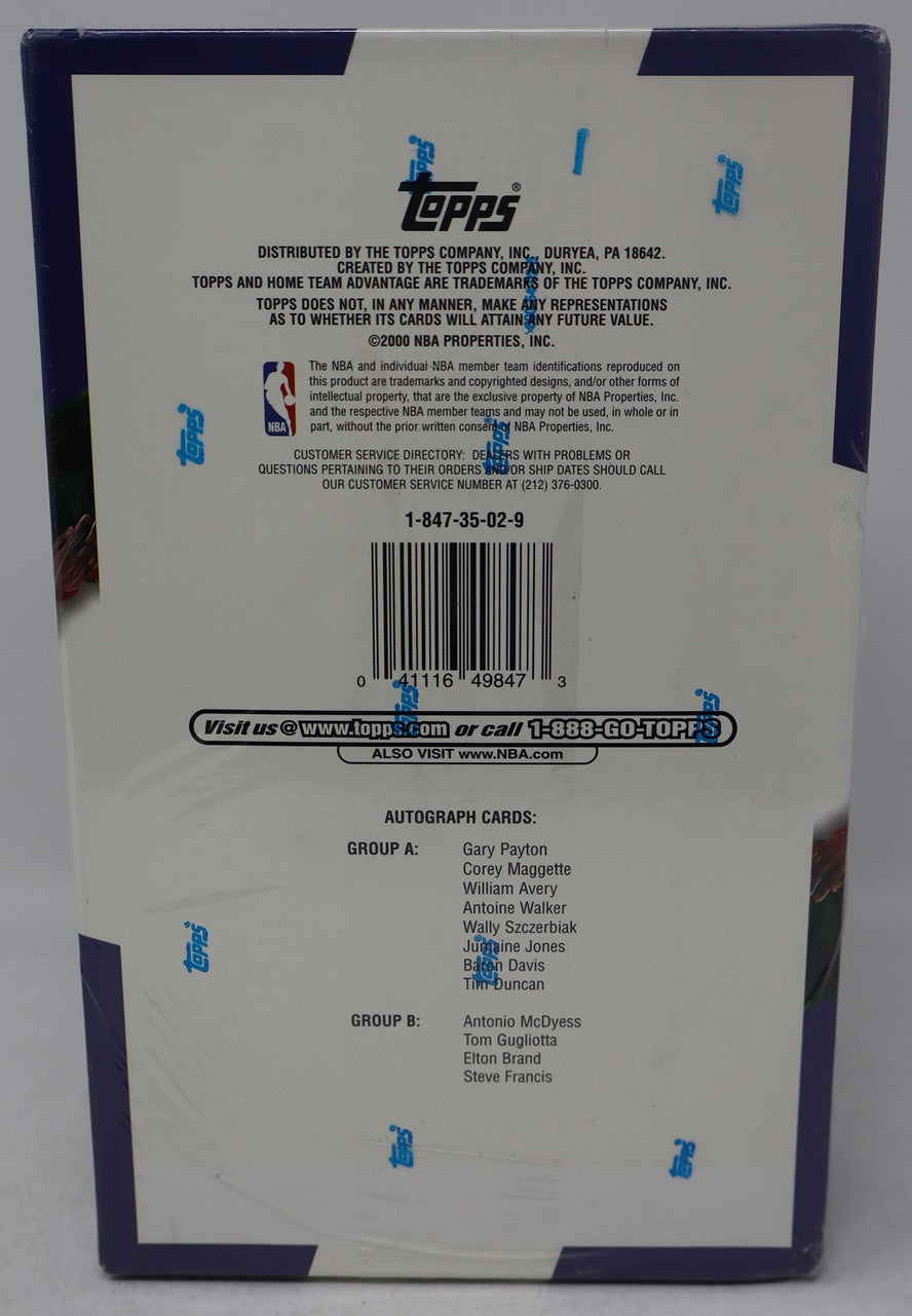 1999/00 Topps Basketball Series 2 Jumbo Box (HTA) (12/40)