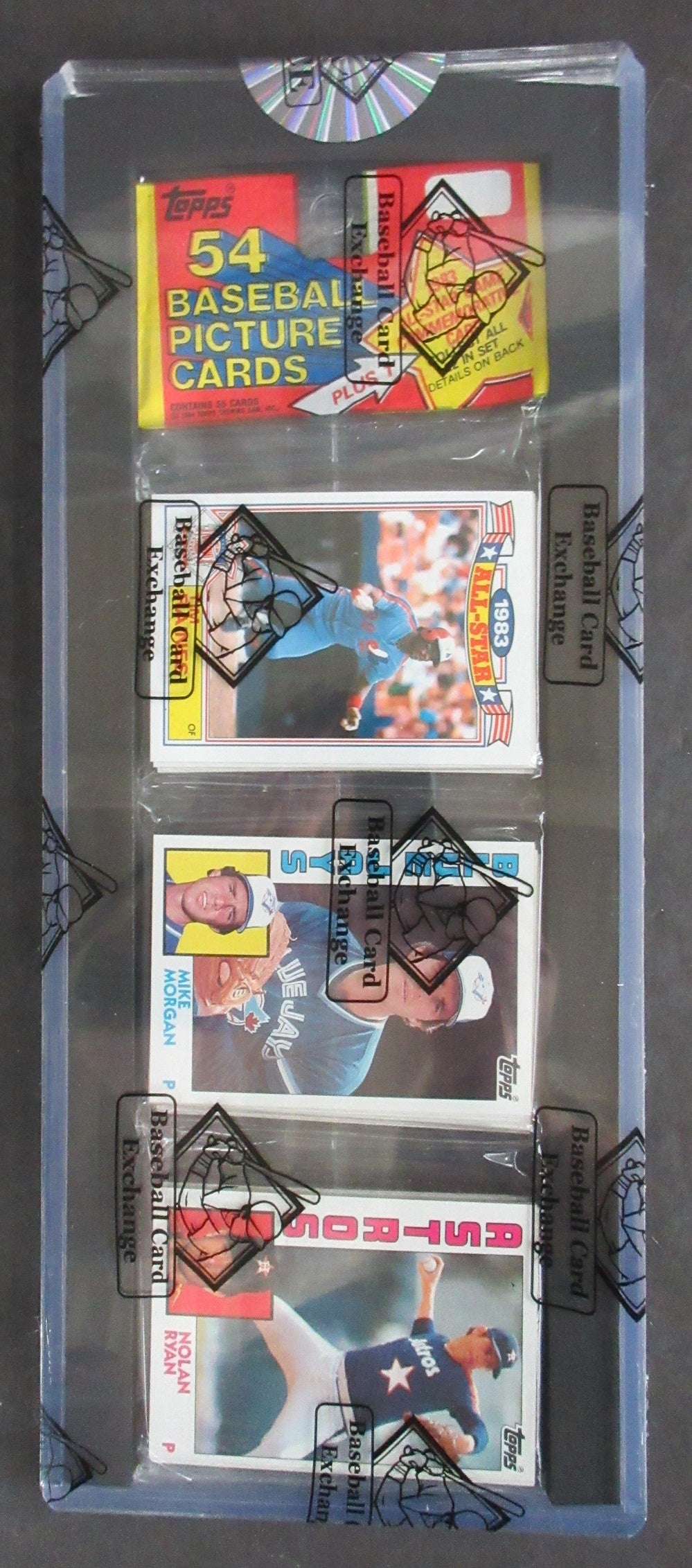 1984 Topps Baseball Unopened Rack Pack (Ryan Top) (BBCE)