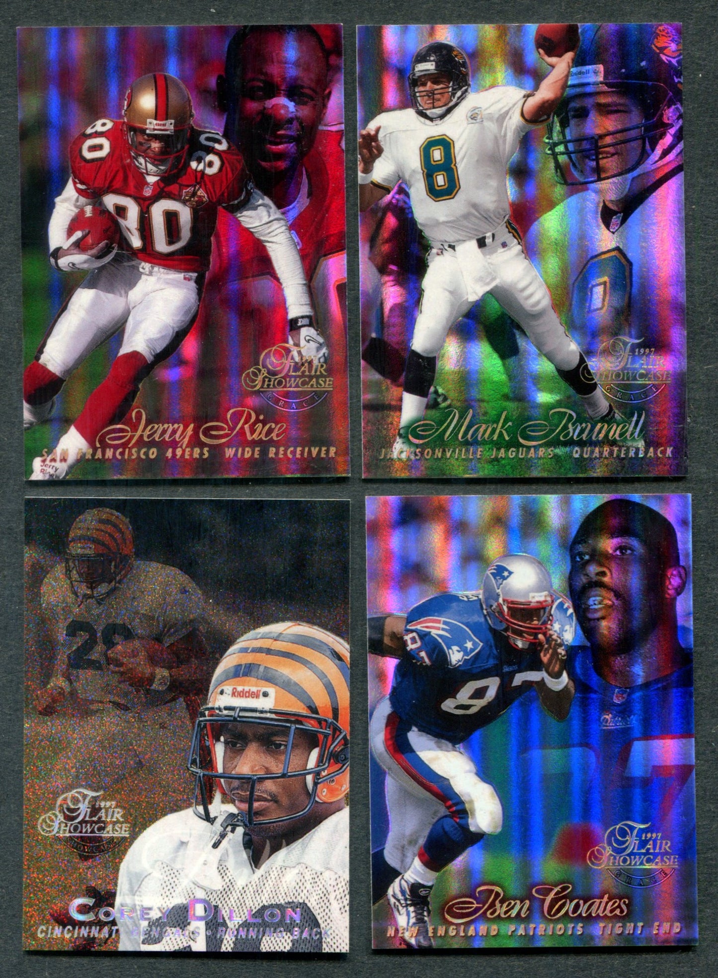 1997 Fleer Flair Showcase Football Row 1 Complete Set (120)