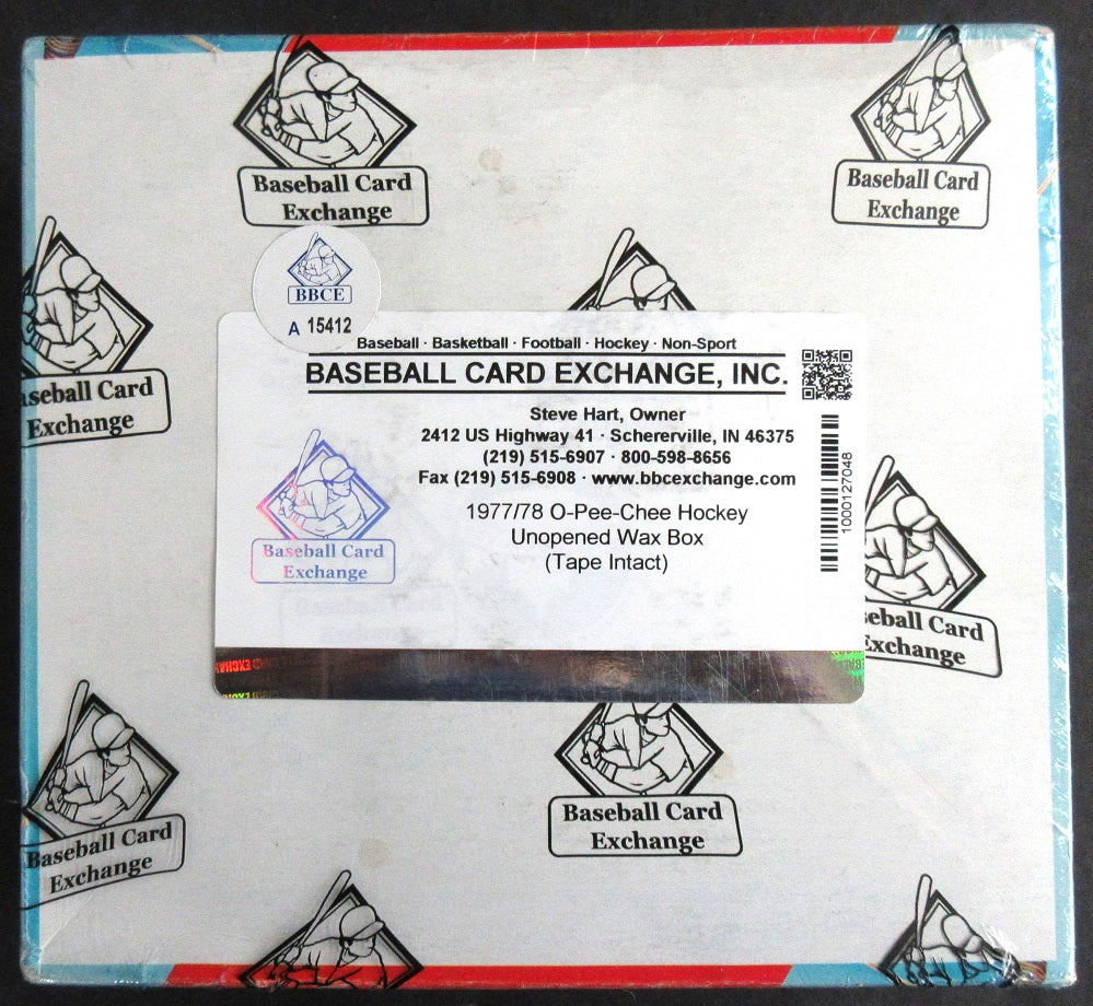 1977/78 OPC O-Pee-Chee Hockey Unopened Wax Box (Tape) (BBCE) (A15412)