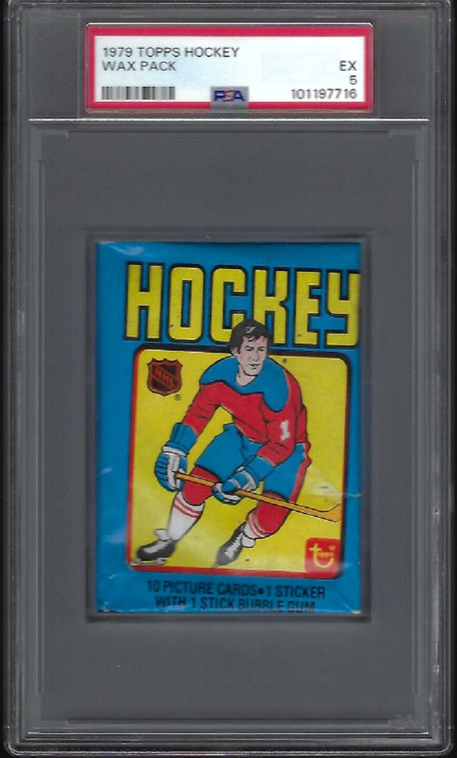 1979 1979/80 Topps Hockey Unopened Wax Pack PSA 5