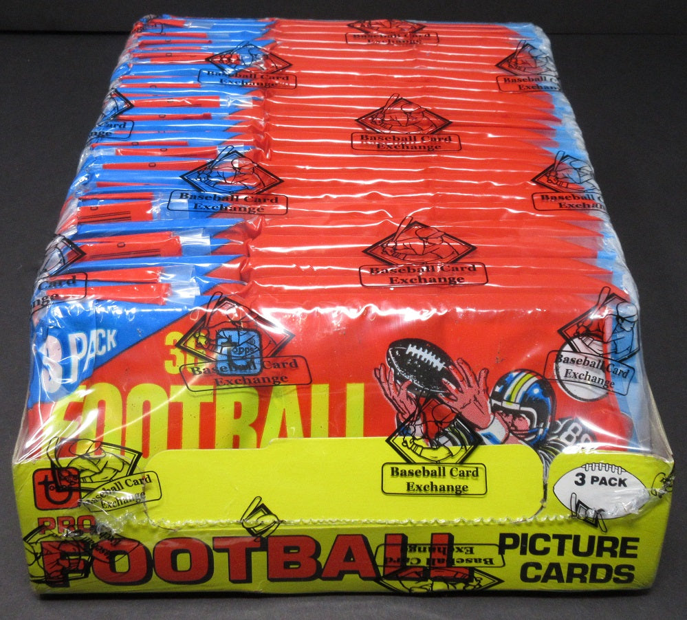 1980 Topps Football Unopened Wax Pack Rack Pack Box (BBCE)