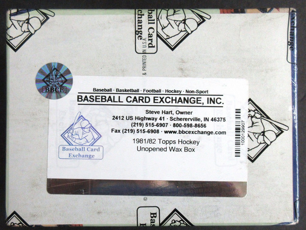 1981/82 Topps Hockey Unopened Wax Box (BBCE) (Non X-Out)