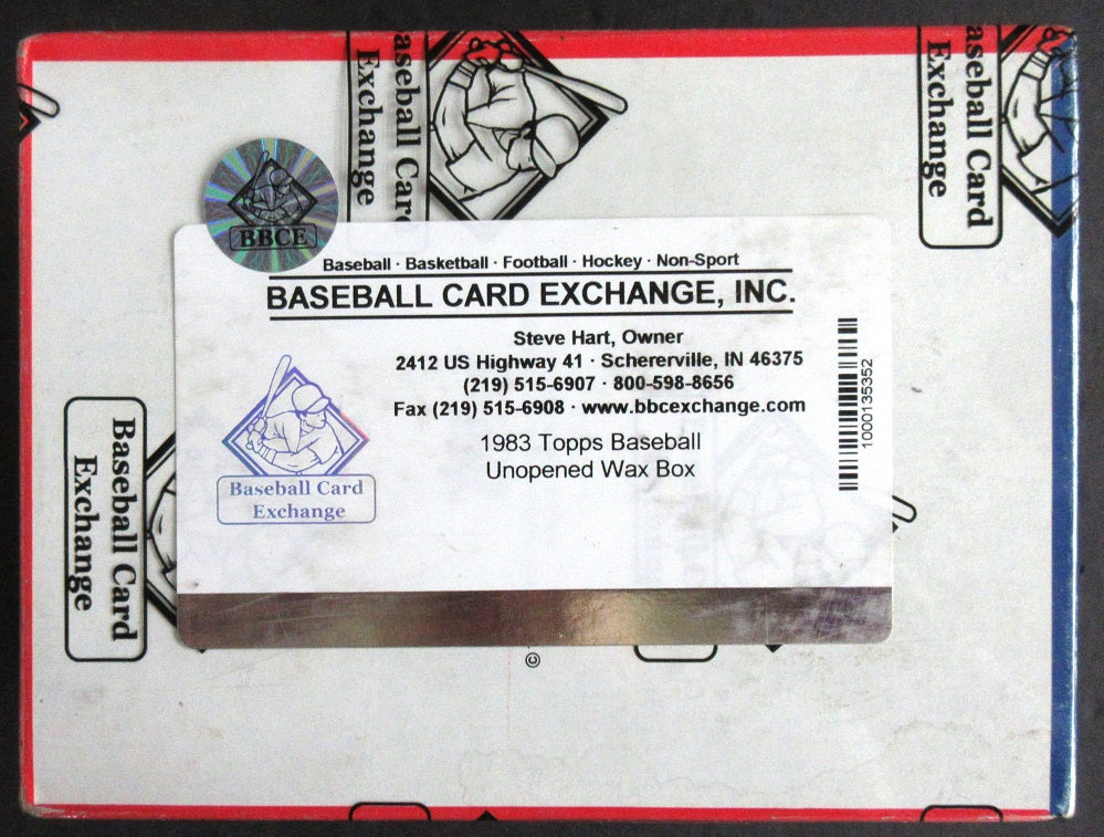1983 Topps Baseball Unopened Wax Box (BBCE) (Non X-Out)
